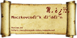 Moczkovcsák Ödön névjegykártya